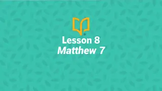 Live Wisely: Insights from Matthew 7