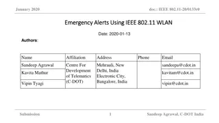 Emergency Alerts Using IEEE 802.11 WLAN in India