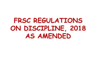 Amendments to FRSC Discipline Regulations 2018 as of December 2019