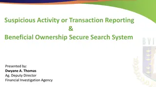 Suspicious Activity Reporting & Beneficial Ownership System Guidelines