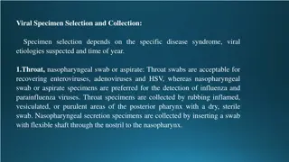 Viral Specimen Selection and Collection Overview