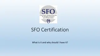 SFO Certification and Its Benefits