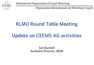 CEEMS AG Activities Update: Online Training and New Initiatives in Legal Metrology