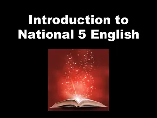 National 5 English Overview and Exam Details