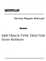 Caterpillar Cat D8R TRACK-TYPE TRACTOR Dozer Bulldozer (Prefix DWJ) Service Repair Manual (DWJ00001 and up)