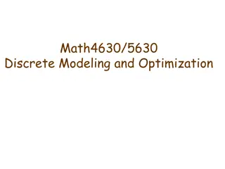 Discrete Optimization in Mathematical Modeling