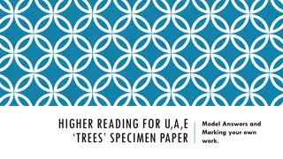 Higher Reading for UAE Trees Specimen Paper Model Answers