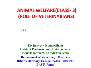 Role of Veterinarians in Animal Welfare