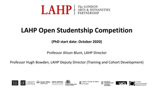 London Arts and Humanities Partnership (LAHP) Studentship Competition Details