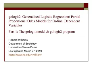 Overview of gologit2: Generalized Logistic Regression Models for Ordinal Dependent Variables