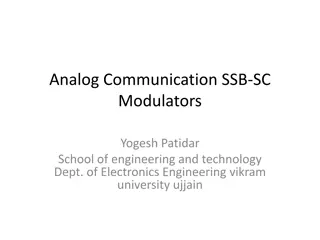 Understanding SSB-SC Modulation in Analog Communication