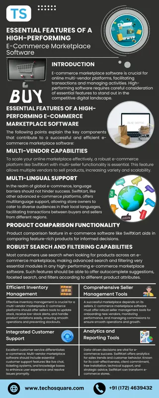 Essential Features of a High-Performing E-Commerce Marketplace Software