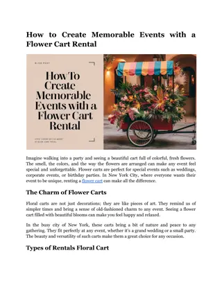 How to Create Memorable Events with a Flower Cart Rental