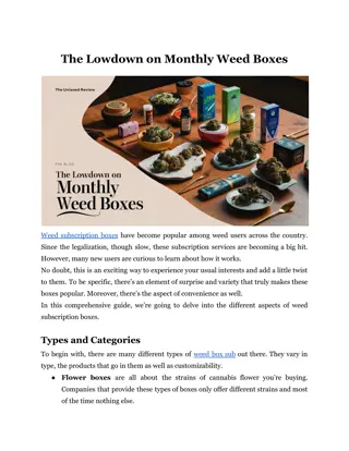 The Lowdown on Month Weed Boxes