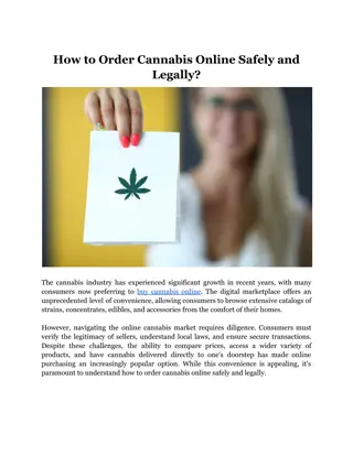 How to Order Cannabis Online Safely and Legally