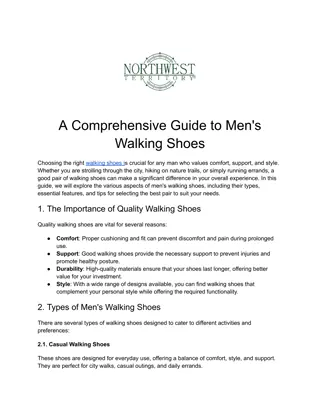 Step in Comfort: Choosing the Best Men's Walking Shoes