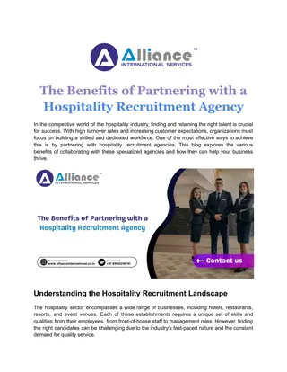 The Benefits of Partnering with a Hospitality Recruitment Agency