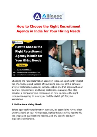 How to Choose the Right Recruitment Agency in India for Your Hiring Needs