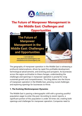 The Future of Manpower Management in the Middle East: Challenges and Opportuniti