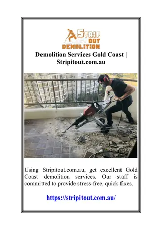 Demolition Services Gold Coast