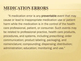 Medication Errors in Healthcare