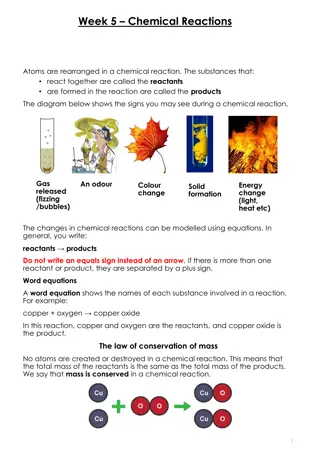 Chemical Reactions and Reactivity Series