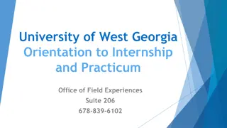 Orientation to Internship and Practicum at University of West Georgia