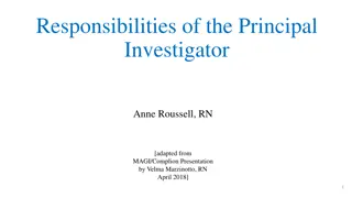 Principal Investigator Responsibilities in Clinical Trials