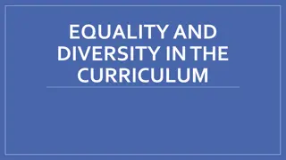 Promoting Equality and Diversity in the Curriculum