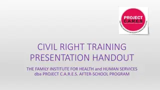 Civil Rights Training Overview for Project C.A.R.E.S. After-School Program