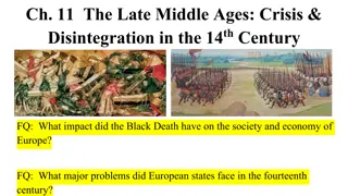 Impact of the Black Death on the Late Middle Ages in Europe