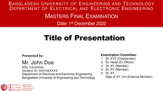 Master's Final Examination: Electrical and Electronic Engineering Presentation