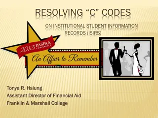 C Codes in Institutional Student Information Records (ISIRs)