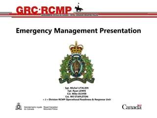 RCMP Emergency Management Overview