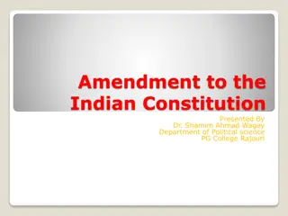 Amendment Process in the Indian Constitution: Overview and Procedure