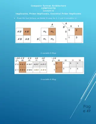 Boolean Function Simplification using Prime Implicants and Essential Prime Implicants