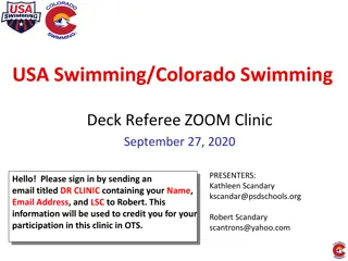 Colorado Swimming Deck Referee Clinic Overview