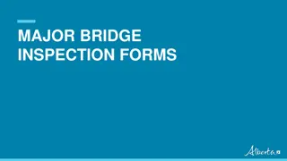 Comprehensive Major Bridge Inspection Forms