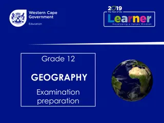 Grade 12 Geography Examination Preparation: Paper Structure, Questions, and Cognitive Levels