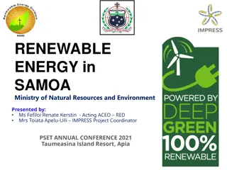 Sustainable Energy Initiatives in Samoa's Ministry of Natural Resources and Environment