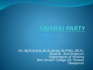 The Swaraj Party: Formation, Background, and Aims