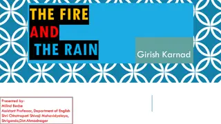 Exploring 'The Fire and the Rain' by Girish Karnad