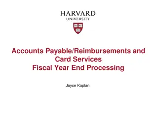 Year-End Processing and Deadlines for Accounts Payable, Reimbursements, and Card Services