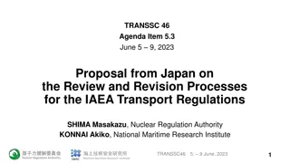 Review and Revision Processes for IAEA Transport Regulations Proposal