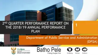 DPSA 2nd Quarter Performance Report 2018/19