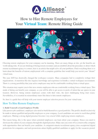 How to Hire Remote Employees for Your Virtual Team Remote Hiring Guide