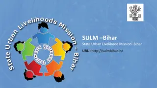 Overview of SULM Bihar State Urban Livelihood Mission