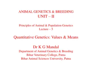 Understanding Quantitative Genetics Principles in Animal Breeding