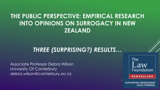 Empirical Research on Surrogacy in New Zealand: Key Findings