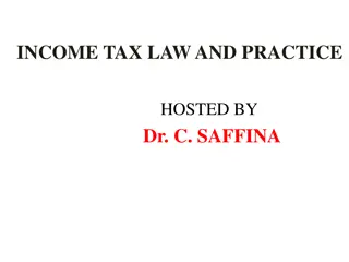 Income Tax Law and Practice with Dr. C. Saffina